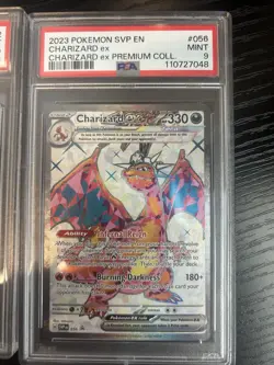 Pokemon Mewtwo & Charizard ex SVP EN 151 Collection PSA 9 2023 #052 #056 - Image 2