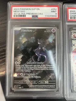 Pokemon Mewtwo & Charizard ex SVP EN 151 Collection PSA 9 2023 #052 #056 - Image 3