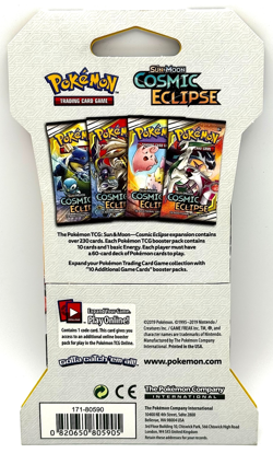 Pokemon TCG Sun & Moon Cosmic Eclipse Sleeved Booster Pack Sealed Blister 2019 820650805905 - Image 2