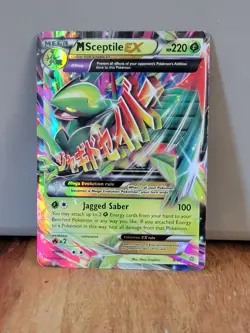 Pokemon TCG M Sceptile EX #8/98 XY - Ancient Origins *Damaged* - Image 1