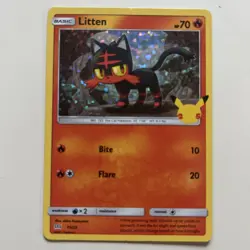 Pokemon Litten Holo Mcdonalds Promo 2021 - 15/25 - Image 1