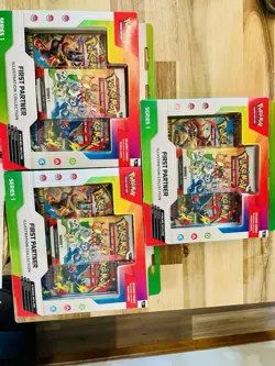 ✅ NEW SEALED Pokemon First Partner Illustration Collection x3. FAST SHIPPING. - Image 1