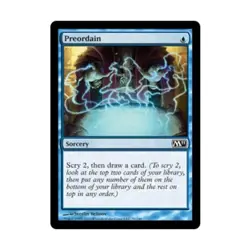 WOTC MtG M11 Preordain (C) (Foil) VG - Image 1