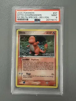 Ditto Charmander Ex Delta Species 37/113 PSA 9 Pokemon TCG - Image 1