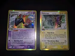 Pokemon - Lotto 2 Holo Ex Delta Species - Kabutops - Typhlosion- Eng - Image 1