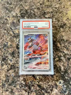 2023 POKEMON PAR EN-PARADOX RIFT ILLUSTRATION RARE #199 GROUDON 199/182 PSA 9 - Image 1