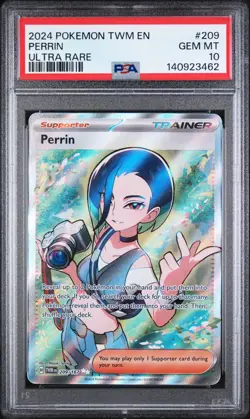 2024 POKEMON TWM EN-TWILIGHT MASQUERADE ULTRA RARE #209 PERRIN PSA 10 - Image 1