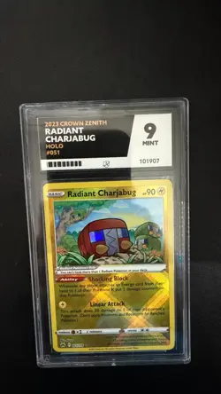 Pokemon Radiant Charjabug 051/159 Crown Zenith Holo Ace Grading Graded 9 - Image 1