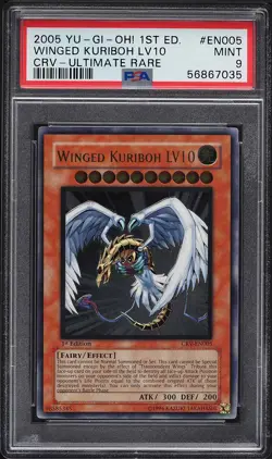 YUGIOH 1ST ED CRV-EN005 WINGED KURIBOH LV10 ULTIMATE RARE PSA 9 MINT #56867035 - Image 1