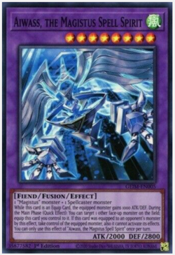 Yu-Gi-Oh! Aiwass, Magistus Spell Spirit - GEIM-EN005 - Super Rare - 1st Ed-NM/M - Image 1