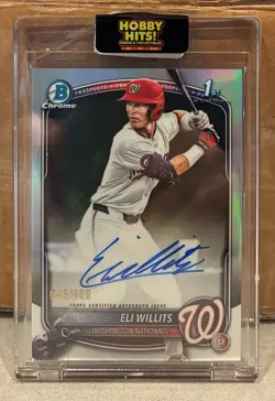2025 Bowman Draft Chrome 1st Eli Willits refractor auto /499 - Nationals - Image 1