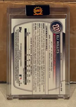 2025 Bowman Draft Chrome 1st Eli Willits refractor auto /499 - Nationals - Image 2