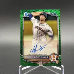 2025 Bowman Chrome Miguel Ullola 1st Bowman Green Reptilian Auto /99 #CPA-MU - Image 1