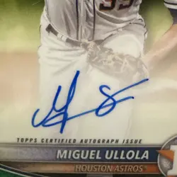 2025 Bowman Chrome Miguel Ullola 1st Bowman Green Reptilian Auto /99 #CPA-MU - Image 3