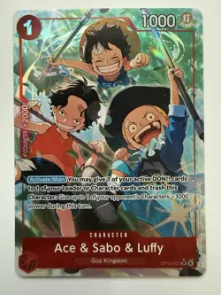 Ace & Sabo & Luffy Alternate Art - Carrying On His Will OP13 - Image 1