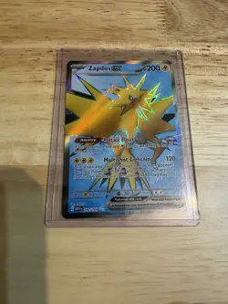 Pokemon TCG Zapdos EX Full Art Card 192/165 Scarlet Violet 151 Series - Image 1