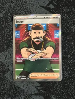 Pokemon TCG Judge Full Art Trainer Holo 228/091 SV Paldean Fates - Image 1