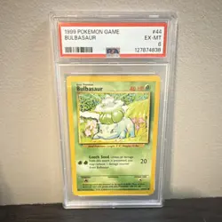 Pokemon TCG Bulbasaur Base Set 1999 044/102 PSA 6 Common Graded Card - Image 1