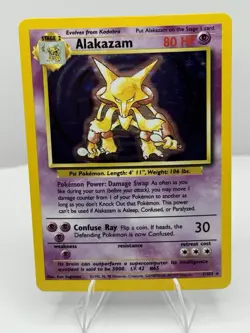 🔥Alakazam 1/102 Base Set Holo Pokemon Card 1999 WOTC LP - Image 1