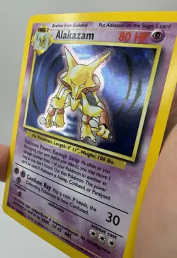 🔥Alakazam 1/102 Base Set Holo Pokemon Card 1999 WOTC LP - Image 3