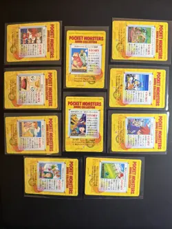 x 10 Pokemon Bandai Carddass Vending Series Cards Anime Pocket Monsters Bundle - Image 2
