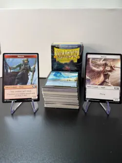 Magic The Gathering Lot 125 Cards! Bonus 100 Dragon Shield Card Sleeves! - Image 1
