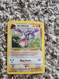 holographic aerodactl Pokemon Card - Image 1