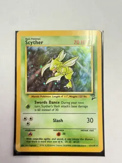 Scyther 17/130 Base Set 2 Holo Rare Pokemon Card WOTC LP/MP - Image 1