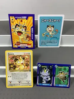Pokemon Lot of 20 Cards and Stickers All Meowth #52 Meowth Only Pokemon Lot - Image 4