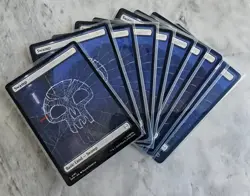 10X Swamp (Full Art) | MTG SPM | Spider Web Skull Pattern Basic Land Black | NM - Image 1