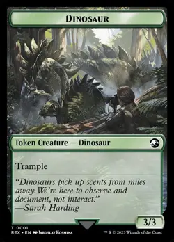 MTG Magic the Gathering Token - Dinosaur (1/57) Jurassic World Collection LP - Image 1