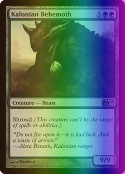 MTG Magic the Gathering Kalonian Behemoth (188/257) Magic 2010 MP FOIL - Image 1