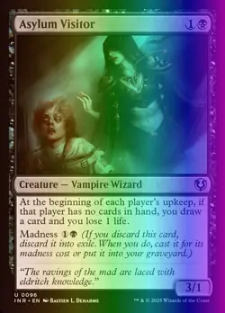 MTG Magic the Gathering Asylum Visitor (96/612) Innistrad Remastered NM FOIL - Image 1