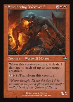 MTG Magic the Gathering Smoldering Werewolf (465/612) Innistrad Remastered NM - Image 1