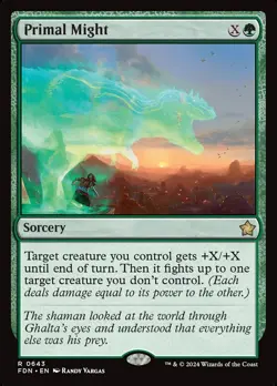 MTG Magic the Gathering Primal Might (643/789) Foundations NM - Image 1