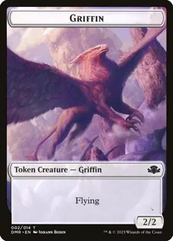 MTG Magic the Gathering Token - Griffin (2/521) Dominaria Remastered LP - Image 1