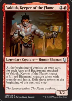 4x Valduk, Keeper of the Flame MTG Dominaria NM Magic Regular - Image 1