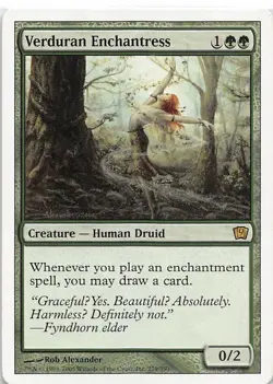 Verduran Enchantress *Rare* Magic MtG x1 Ninth 9th Edition MP - Image 1