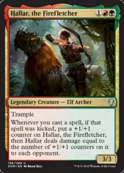 4x Hallar, the Firefletcher MTG Dominaria NM Magic Regular - Image 1
