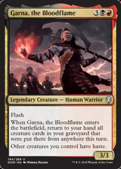4x Garna, the Bloodflame MTG Dominaria NM Magic Regular - Image 1