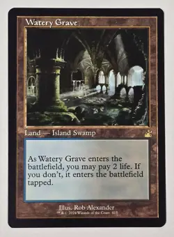 Watery Grave (Retro Frame) Ravnica Remastered Regular NM MTG Magic The Gathering - Image 1