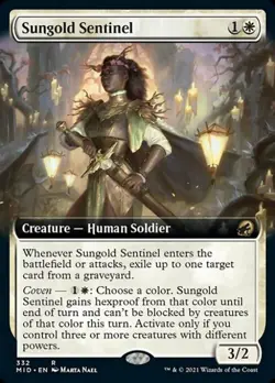 Sungold Sentinel (Extended Art) - Near Mint MTG Innistrad: Midnight Hunt - Image 1