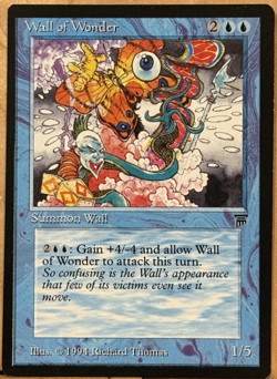 LIMITED EDITION Legends Vintage MtG Wall of Wonder Unplayed NM - Image 1