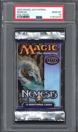 2000 Nemesis Booster Pack English Graded PSA 10 MTG Magic The Gathering Pop 4 - Image 1