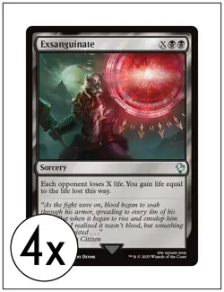 4x Exsanguinate, Final Fantasy Commander, Magic MTG NM - Image 1
