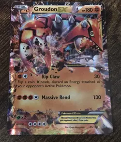 1x Groudon-EX - 85/160 - Holo Rare EX Lightly Played Pokemon XY-- Primal Clash - Image 1