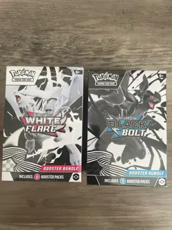 Pokemon Black Bolt and White Flare Booster Bundle Set of 2 Sealed - Image 1
