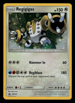 NM - Pokemon Regigigas SM243 Tag Team Powers Collection Cosmos Holo Promo - Image 1