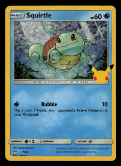 NM - Pokemon Squirtle 17/25 McDonald's Collection 25th Anniversary Holo Promo - Image 1