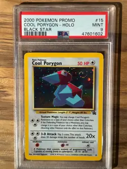 Pokemon Black Star Promo Cool Porygon #15 PSA9 MINT PSA # 47601602 WITH SWIRL - Image 2